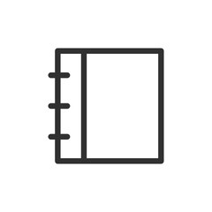 Notebook, linear icon. Line with editable stroke