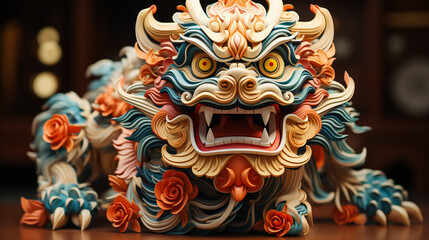 Happy chinese new year 2024 the dragon - obrazy, fototapety, plakaty
