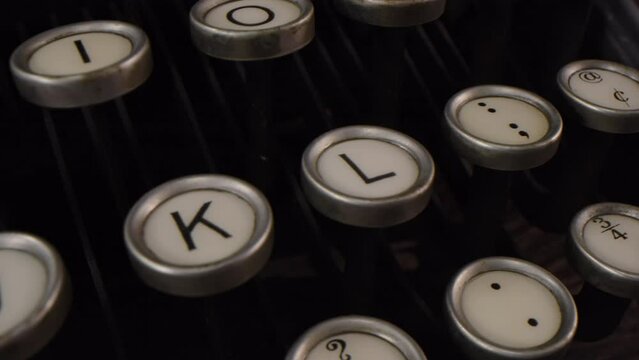 Typewriter Keys Close up Dolly