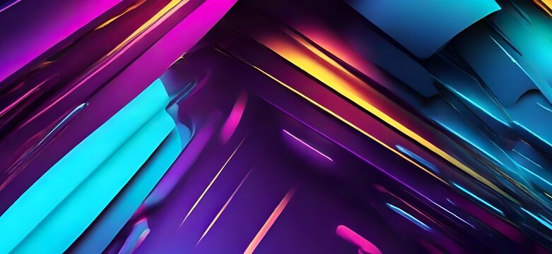 abstract colorful background, punk theme. Purple, gold, blue.