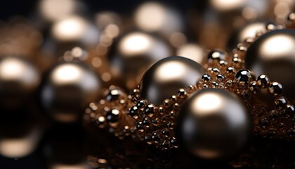 A Close-Up of Shiny Balls