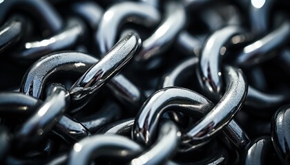 Close-Up of Metal Chains