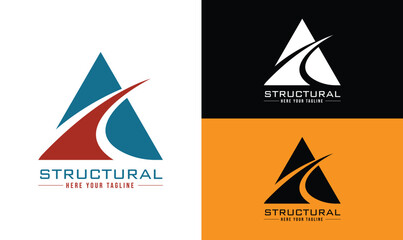 Structure Triangle Logo Template