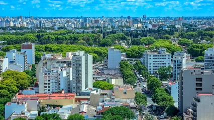 Crédence de cuisine en verre imprimé Buenos Aires Buenos Aires skyline with bird's eye view