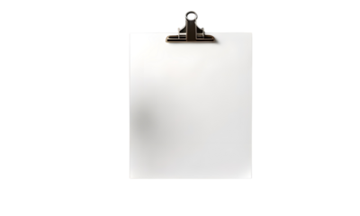 A4 paper page blank posters hanging on paperclip, Isolated on white background. Vector illustration.