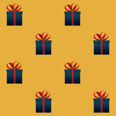 Seamless pattern with gift boxes. Pattern for wrapping paper.