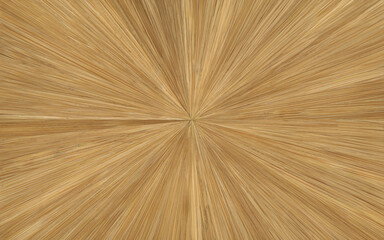 Vintage straw marquetry in sunburst pattern