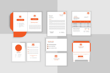 Corporate  business stationery template, 