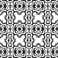 A seamless creative white and black vector illustration can be used for textile fabric pattern, wallpaper, interior decoration, wall tiles and background design 