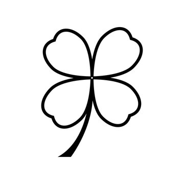 Clover leaf line icon