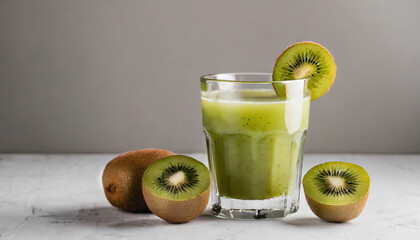 juice kiwi in glass