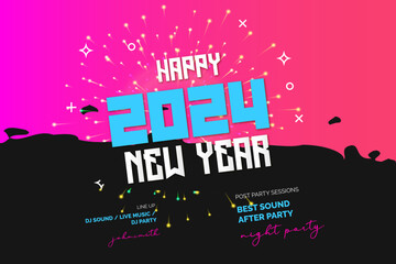 Happy New Year collection of background designs. Vector and elegant style design. Concept for holiday celebration, greeting card, poster, banner, flyer