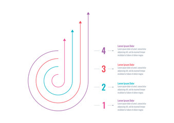 colorful arrows informational template. web, education, internet, magazine, annual report infographic template. four steps infographic template