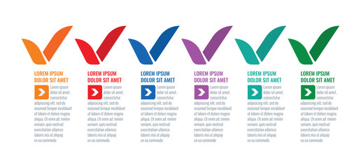 check sign infographic template. annual report, presentation, web, interet, catalog information template. business infographic template © yasin