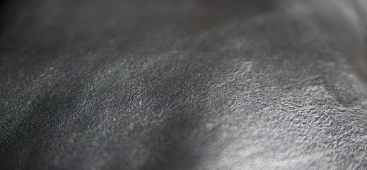 Detailaufnahme einer eleganten Schwarzen Leder-Textur