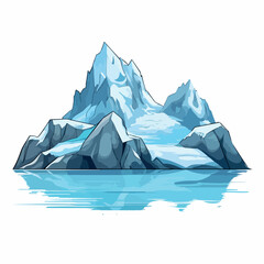 Glacier flat vector illustration. Glacier cartoon hand drawing isolated vector illustration.