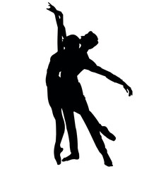 	
Dancing people silhouettes Vector work