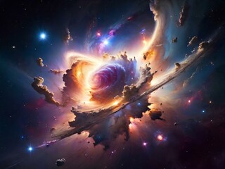 Explosion in Space