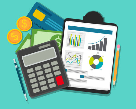 Finance vector, vector illustration, Flat vector, office vector, Business and Finance Vector illustration
