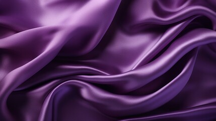 Fototapeta premium rippled purple satin fabric, shiny luxury purple swirl silky backgrounds.