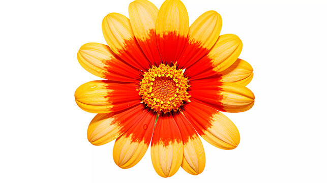A red flower with a yellow center on a white background with a white background with a white border and a yellow center on the center