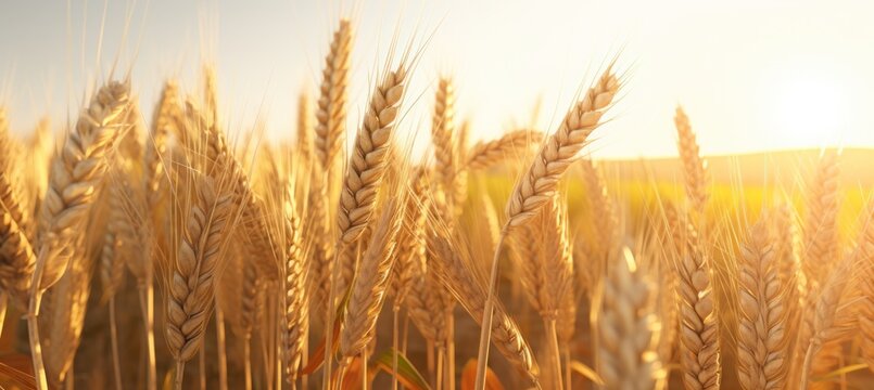 golden wheat field close up crop fields stock pictures