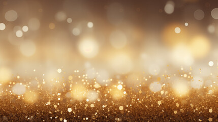 Fototapeta na wymiar Abstract New Year's background, golden, glitter, elegant celebration theme, widescreen