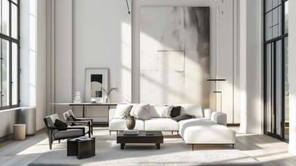 Modern interior design background with refined aesthetics