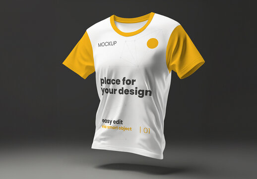 Shirt Side Floating Design Mockup 02