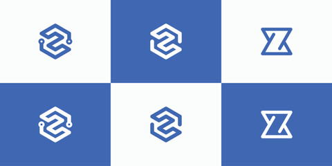 Initial letter Z logo design collection
