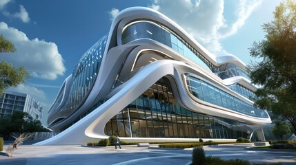 Cutting-Edge Hospital Facility: Modern Architecture in Urban Landscape