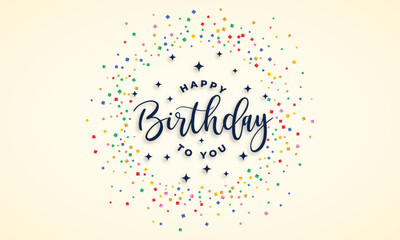 Happy Birthday To You wish font design, vector logo, and happy birthday typography, birthday cake design