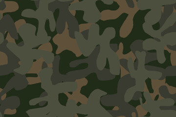 Seamless Brush. Military Vector Camouflage. Seamless Army Paint. Green Camo Print. Camo Urban Grunge. Hunter Beige Texture. Digital Khaki Camouflage. Vector Woodland Background. Brown Repeat Pattern. - obrazy, fototapety, plakaty