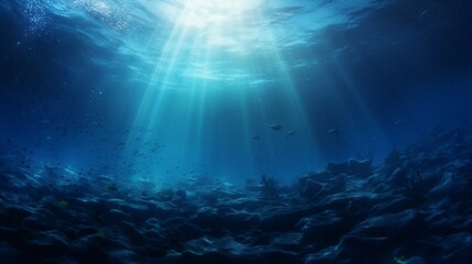 Fototapeta na wymiar Deep Sea Dive Gradient Background
