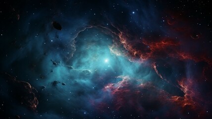 Fototapeta na wymiar Deep Space Nebula Background