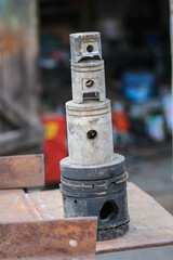 Fototapeta premium A primada of different sized pistons.