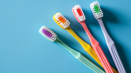 Toothbrushes minimal background 
