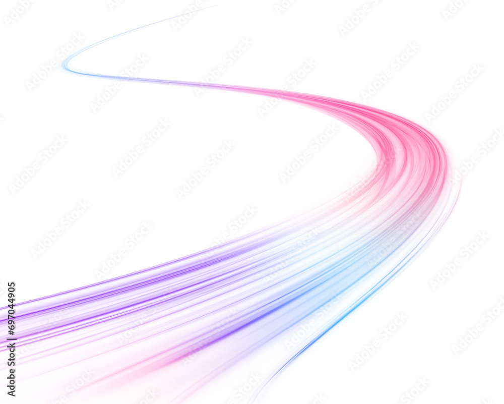 Poster a colorful motion background of city light trails. luminous green neon waves png. colored shiny spar