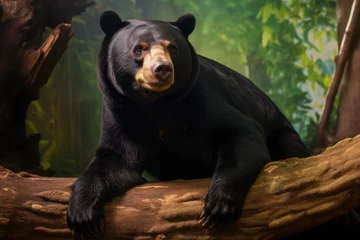 Foto auf Glas Sun bear also known as a Malaysian bear © Lubos Chlubny