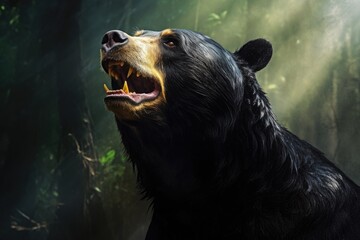 Sun bear also known as a Malaysian bear