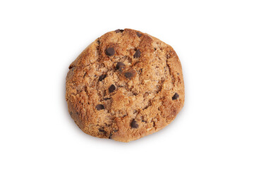 Chocolate chip cookie, isolated on  transparent background