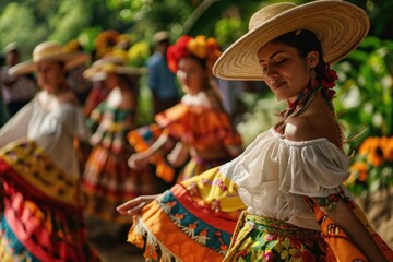 Celebrating Culture: A Spectacular Performance by a Traditional Costa Rican Dance Troupe, Showcasing the Vibrant Heritage of the Nation