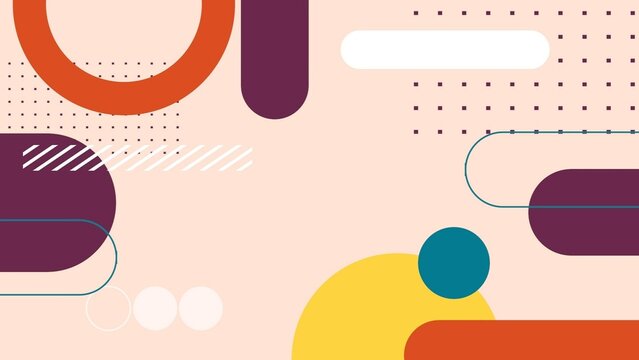 Playful Modern Multi Art Shapes Background (Looping)