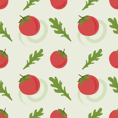 The pattern of vegetables. Healthy, eco food. vegetables flat hand-drawn seamless pattern. Healthy nutrition cartoon texture. Great texture for wallpaper, wrapping paper, and tablecloth.