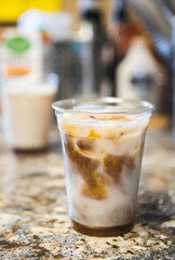 Iced coffee in the morning