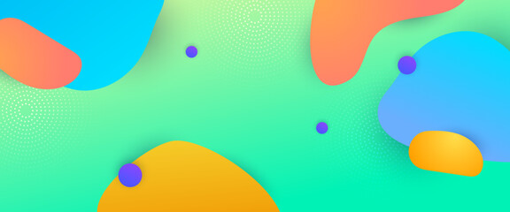 COLOR vector liquid shapes modern and simple banner. Colorful modern graphic design liquid element for banner, flyer, card, or brochure cover