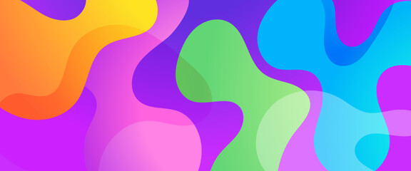 COLOR vector liquid shapes modern and simple banner. Colorful modern graphic design liquid element for banner, flyer, card, or brochure cover