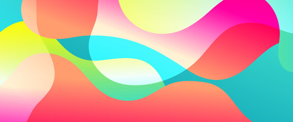 Colorful colourful vector wavy and liquid simple banner modern design. Colorful modern graphic design liquid element for banner, flyer, card, or brochure cover