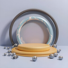 clean white podium beautiful background