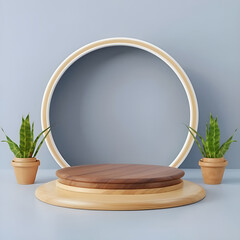 clean white podium beautiful background